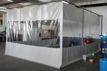 Прозорі штори ПВХ на склад фото