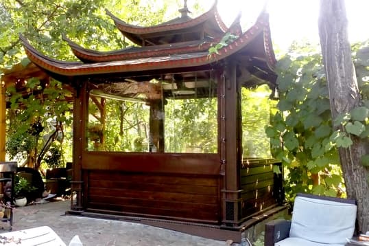 Установка м'яких вікон із ПВХ на альтанку