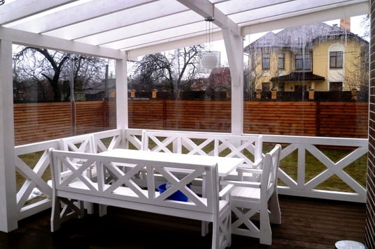 Прозрачные гибкие окна для террасы