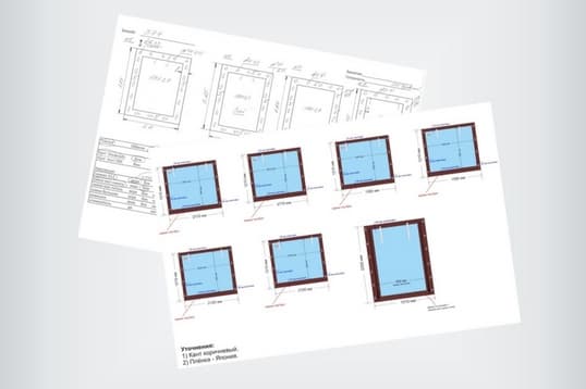Чертеж мягких окон из ПВХ