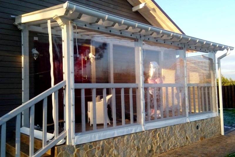 Гибкие мягкие окна на террасу