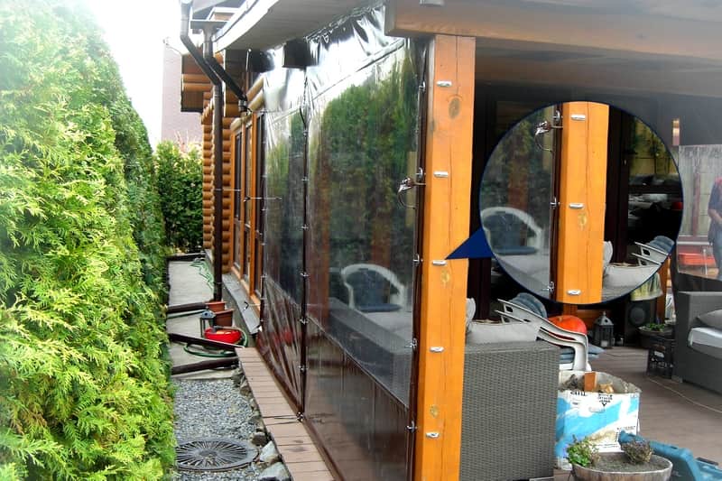 Крепление ПВХ штор на скобы