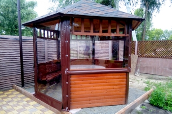 Мягкие окна для беседки фото