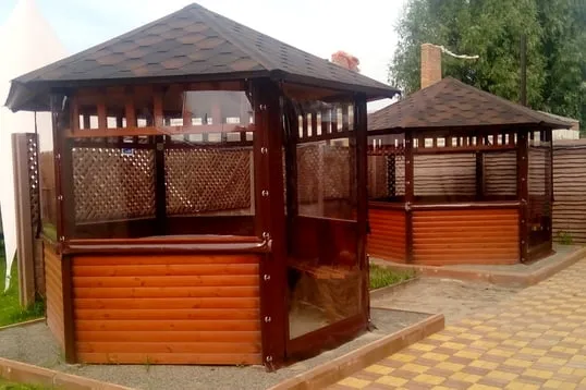 Мягкие окна на беседку